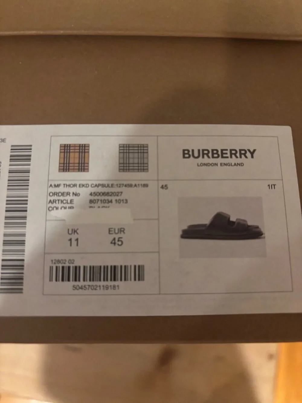 Men's Burberry Leather Sandals